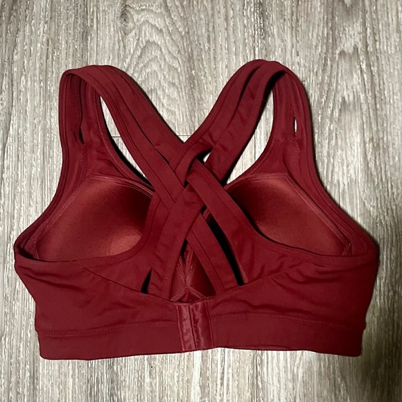 Burgundy high impact sports bra - Picture 2 of 4